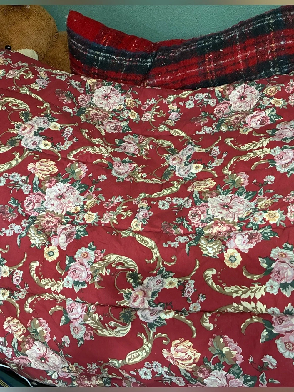 Ralph Lauren Home Danielle Marseilles Red Floral Full/Queen Comforter